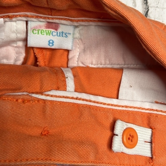 Crewcuts Girls Shorts Sz 8 Fish 🐟 Orange Adj Waist - Picture 3 of 3
